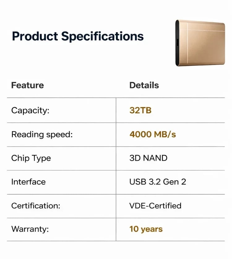 🔥🔥🔥Last Day 49% OFF🔥32TB High-speed Portable SSD